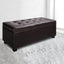 Artiss Leather Storage Ottoman - Brown