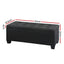 Artiss Storage Ottoman Blanket Box 97cm Linen Black