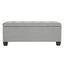 Artiss Large Fabric Storage Ottoman - Light Grey