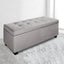 Artiss Large Fabric Storage Ottoman - Light Grey