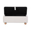 Artiss Storage Ottoman Hidden Bench Velvet Blanket Box Beige 97cm