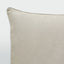 55cm Throw Cushion Natural with White Piping