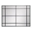 Crawford Rectangular 16 Pane Mirror Iron Frame Black 200 x 160cm