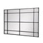 Crawford Rectangular 16 Pane Mirror Iron Frame Black 200 x 160cm