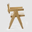 Lexi Scissor Leg Armchair Oak Frame Natural Fabric