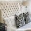 Bellevue Glass Nickel Lamp With Natural Linen Shade