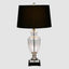 Glass Black Lamp W Black Shade