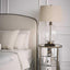 Ivy Antique Brass And Glass With Natural Linen Shade