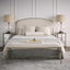 Ivy Antique Brass And Glass With Natural Linen Shade