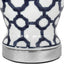 Lucca Small Blue & White Jar Shaped Lamp W/ Shade