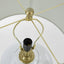 Ellyn Glass and Brass Lamp with White Linen Shade