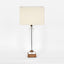Monument Hand Cut Crystal Lamp & Natural Linen Shade