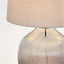 Misty Glass Table Lamp with Natural Linen Shade
