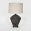 Meridien Black Lamp with Natural Linen Shade