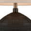 Meridien Black Lamp with Natural Linen Shade