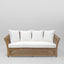 Cayman 2 Seat Rattan Sofa Cream Cushion