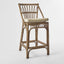 Cayman Rattan Barstool W/Footrest Off White