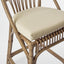 Cayman Rattan Barstool W/Footrest Off White