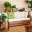Cayman 3 Seat Rattan Sofa Cream Cushion