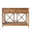 Cayman Rattan 2 Drawer Hamptons Console