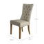 Beige Linen Dining Chair