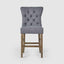 Storm Grey Counter Chair with Buttons