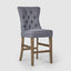 Storm Grey Counter Chair with Buttons