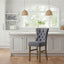 Storm Grey Counter Chair with Buttons