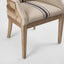 Oakwood Hamptons Linen Arm Chair Natural/Blue Stripe W/ Studs