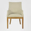 Oakwood Hamptons Linen Armchair Natural W/ Studs