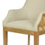 Oakwood Hamptons Linen Armchair Natural W/ Studs