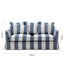 Slip Cover Only - Noosa Hamptons 2 Seat Sofa Denim/Cream Stripe