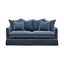 Slip Cover Only - Noosa Hamptons 2.5 Seat Sofa Navy W/White Piping
