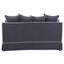 Slip Cover Only - Noosa Hamptons 3 Seat Sofa Navy W/White Piping