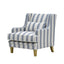 Bondi Armchair Blue Sky Stripe W/Blue Piping
