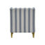 Bondi Armchair Blue Sky Stripe W/Blue Piping