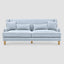 Bondi Hamptons 3 Seat Sofa Blue Sky Stripe W/White Piping