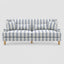 Bondi Hamptons 3 Seat Sofa Blue Sky Stripe W/White Piping