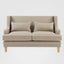 Bondi Hamptons 2 Seat Sofa Natural W/White Piping