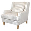 Bondi Armchair Nat Stripe/White Piping