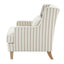 Bondi Armchair Nat Stripe/White Piping