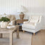 Bondi Armchair Nat Stripe/White Piping