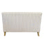 Bondi Hamptons 2 Seat Sofa Natural Stripe W/White Piping
