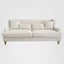 Bondi Hamptons 3 Seat Sofa Natural Stripe W/White Piping