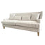 Bondi Hamptons 3 Seat Sofa Natural Stripe W/White Piping
