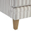 Bondi Hamptons 3 Seat Sofa Natural Stripe W/White Piping