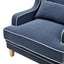 Bondi Armchair Navy W/ White Piping