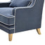 Bondi Armchair Navy W/ White Piping
