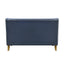 Bondi Hamptons 2 Seat Sofa Navy W/White Piping