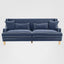 Bondi Hamptons 3 Seat Sofa Navy W/White Piping